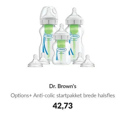 Aanbieding: Options+ Anti-colic startpakket brede halsfles