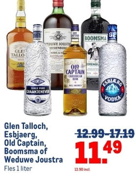 Aanbieding: Glen Talloch, Esbjaerg, Old Captain, Boomsma 