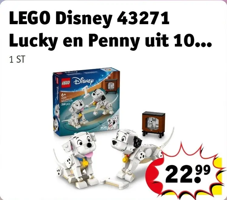 Aanbieding: LEGO Disney 43271 Lucky en Penny uit 101 Dalm