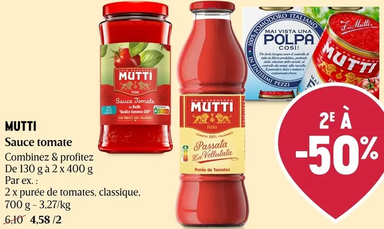Offre: Sauce tomate