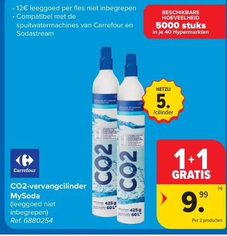 Promotie: CO2-vervangcilinder MySoda