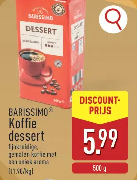 Promotie: Koffie dessert
