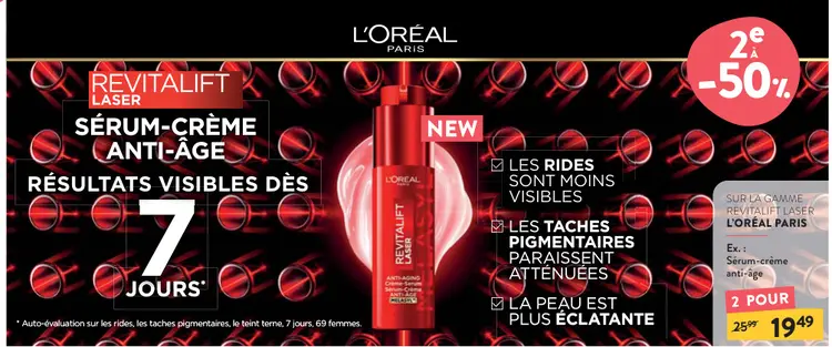 Offre: Revitalift laser sérum-crème anti-âge