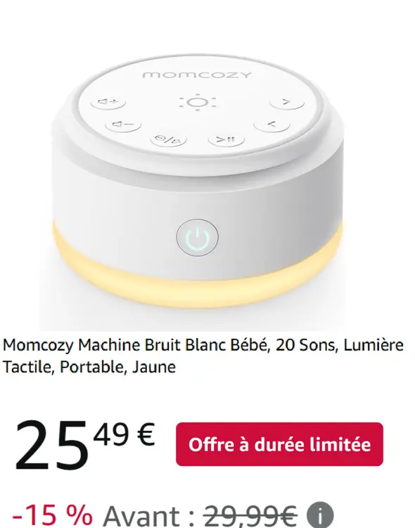 Offre: Momcozy Machine à Bruit Blanc