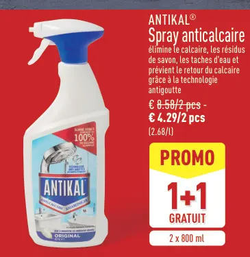 Offre: Spray anticalcaire