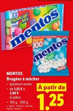 Offre: Dragées à mâcher