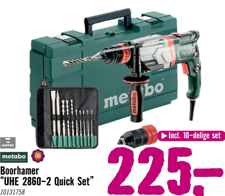 Aanbieding: METABO Multihamer UHEV 2860-2 Quick Set