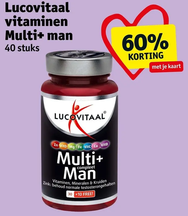 Promotie: Vitaminen Multi+ man