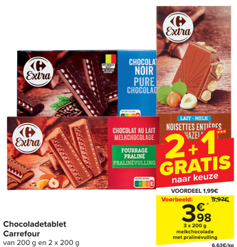 Aanbieding: Chocoladetablet Carrefour