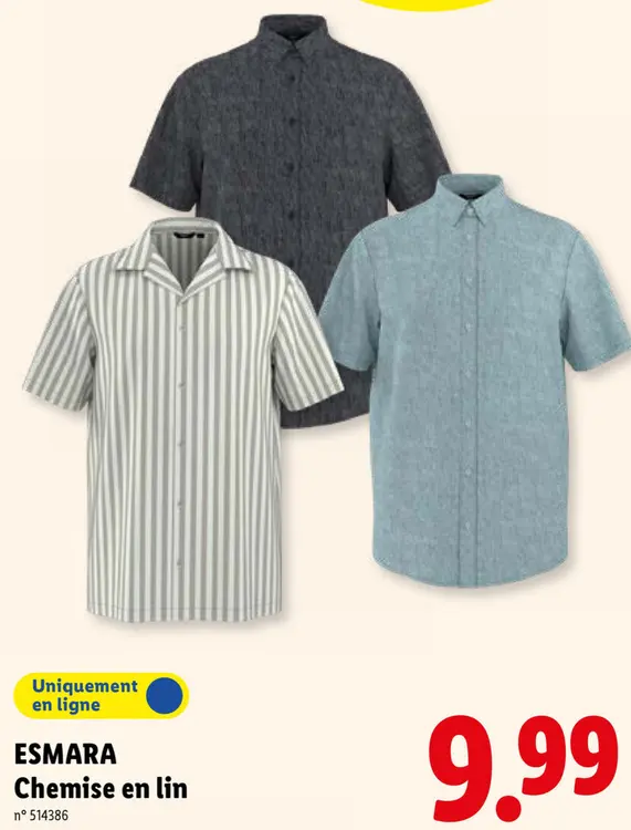 Offre: Chemise en lin