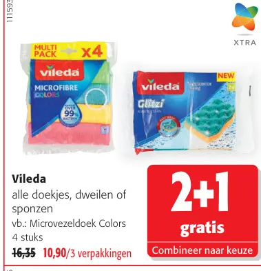 Promotie: Vileda alle doekjes, dweilen of sponzen