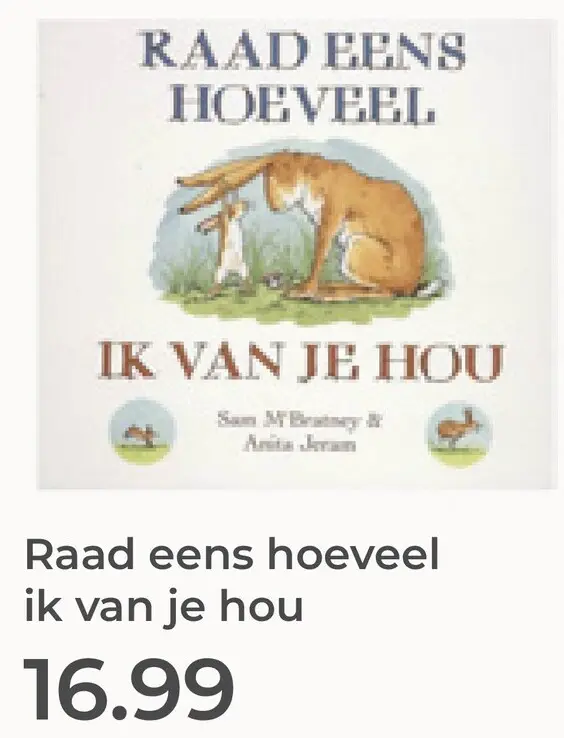 Aanbieding: Raad eens hoeveel ik van je hou