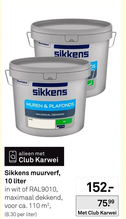 Aanbieding: Sikkens muurverf