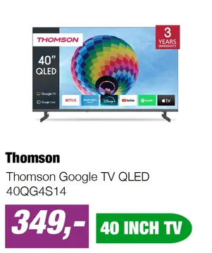 Aanbieding: Thomson Google TV QLED 40QG4S14