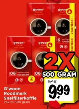 Aanbieding: Roodmerk Snelfilterkoffie