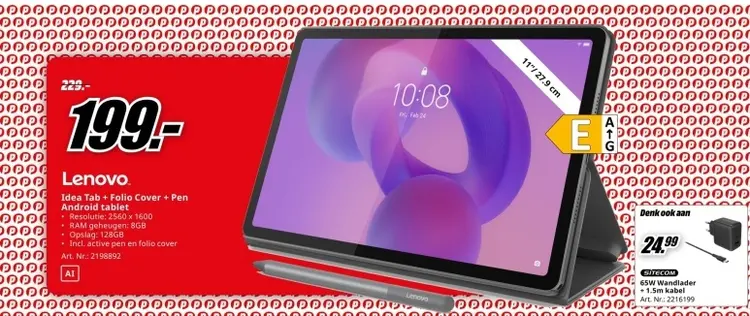 Promotie: Idea Tab + Folio Cover + Pen Android tablet