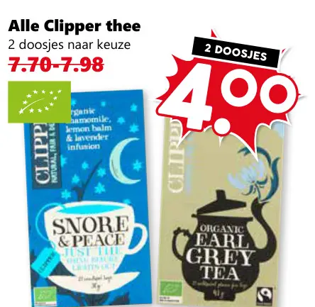 Aanbieding: Clipper thee