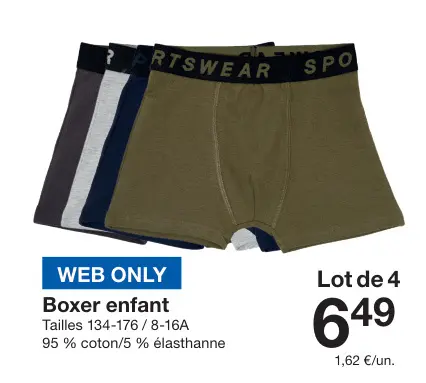 Offre: Boxer enfant