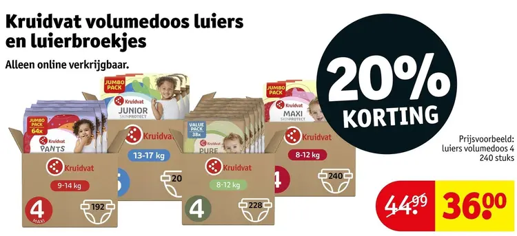 Promotie: Volumedoos luiers en luierbroekjes