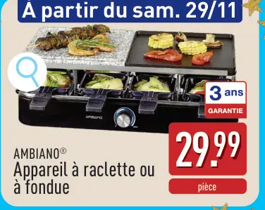 Offre: Appareil à raclette ou à fondue