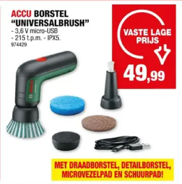 Aanbieding: Accu borstel "universalbrush"