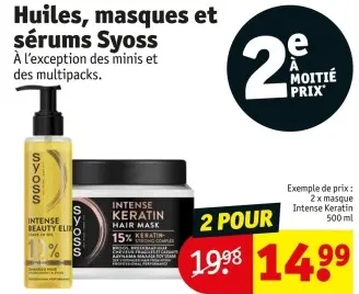 Offre: Huiles, masques et sérums