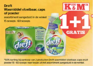 Aanbieding: Dreft Wasmiddel vloeibaar, caps of poeder