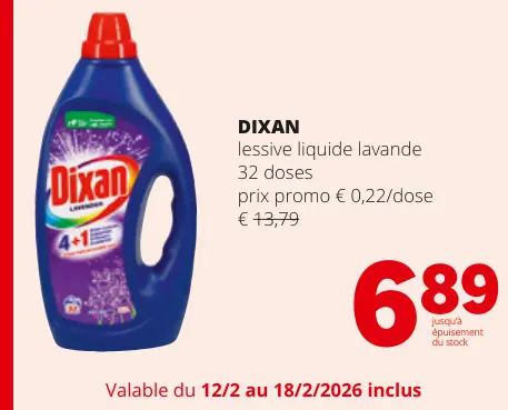 Offre: lessive liquide lavande
