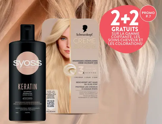 Offre: La gamme coiffante, les soins cheveux et les colorations