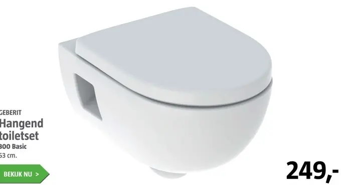 Aanbieding: Hangend toiletset