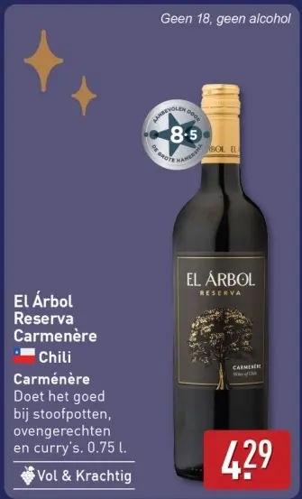Aanbieding: El Árbol Reserva Carmenère