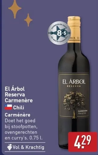 Aanbieding: El Árbol Reserva Carmenère