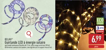Offre: Guirlande LED à énergie solaire