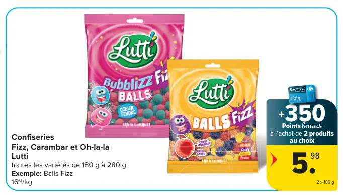 Offre: Confiseries Fizz, Carambar et Oh-la-la