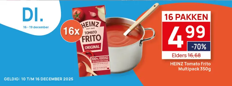 Aanbieding: 2 multipacks Heinz Tomato Frito 4x350g