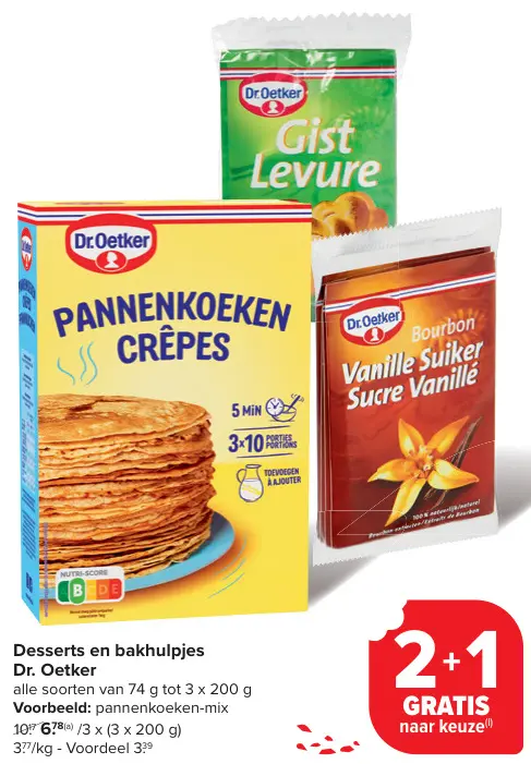 Aanbieding: Desserts en bakhulpjes