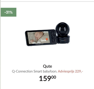 Aanbieding: Qute Q-Connection Smart WIFI Babyfoon