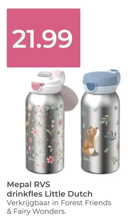 Aanbieding: RVS drinkfles Little Dutch