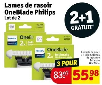 Offre: Lames de rasoir OneBlade Philips