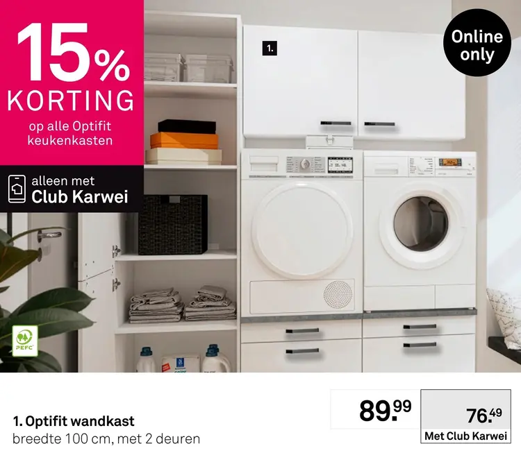 Aanbieding: Optifit keukenkasten