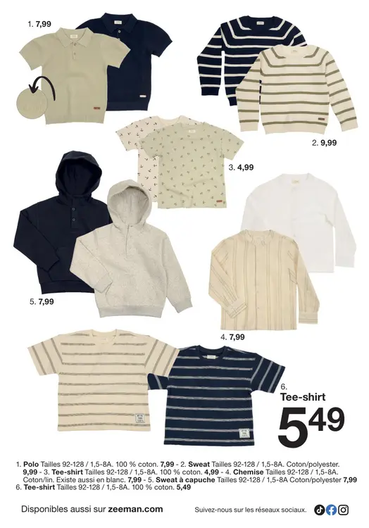 Offre: Polo, Sweat, Tee-Shirt, Chemise, Sweat a capuche