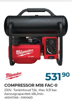 Aanbieding: COMPRESSOR M18 FAC-0