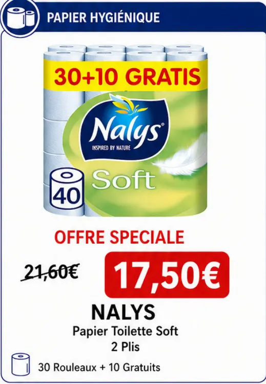 Offre: Papier Toilette Soft