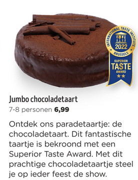 Aanbieding: Jumbo chocoladetaart