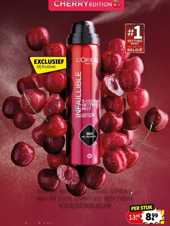 Promotie: 3-second setting mist cherry edition