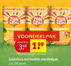 Aanbieding: maiswafels voordeelpak