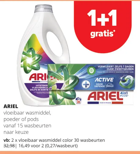 Promotie: Vloeibaar wasmiddel, poeder of pods