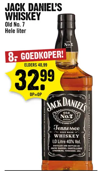 Aanbieding: Jack Daniel's Whiskey 100 cl