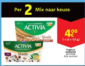 Aanbieding: Yoghurt ACTIVIA Alle soorten