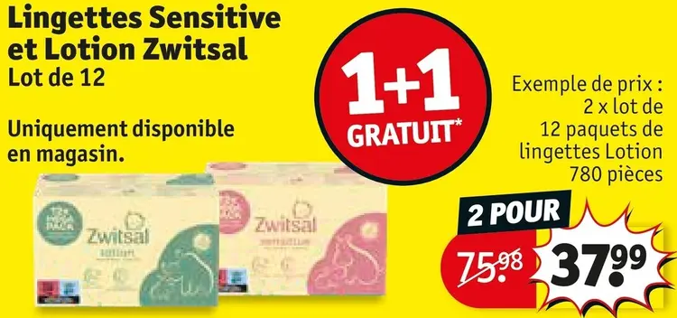Offre: Lingettes sensitive et lotion